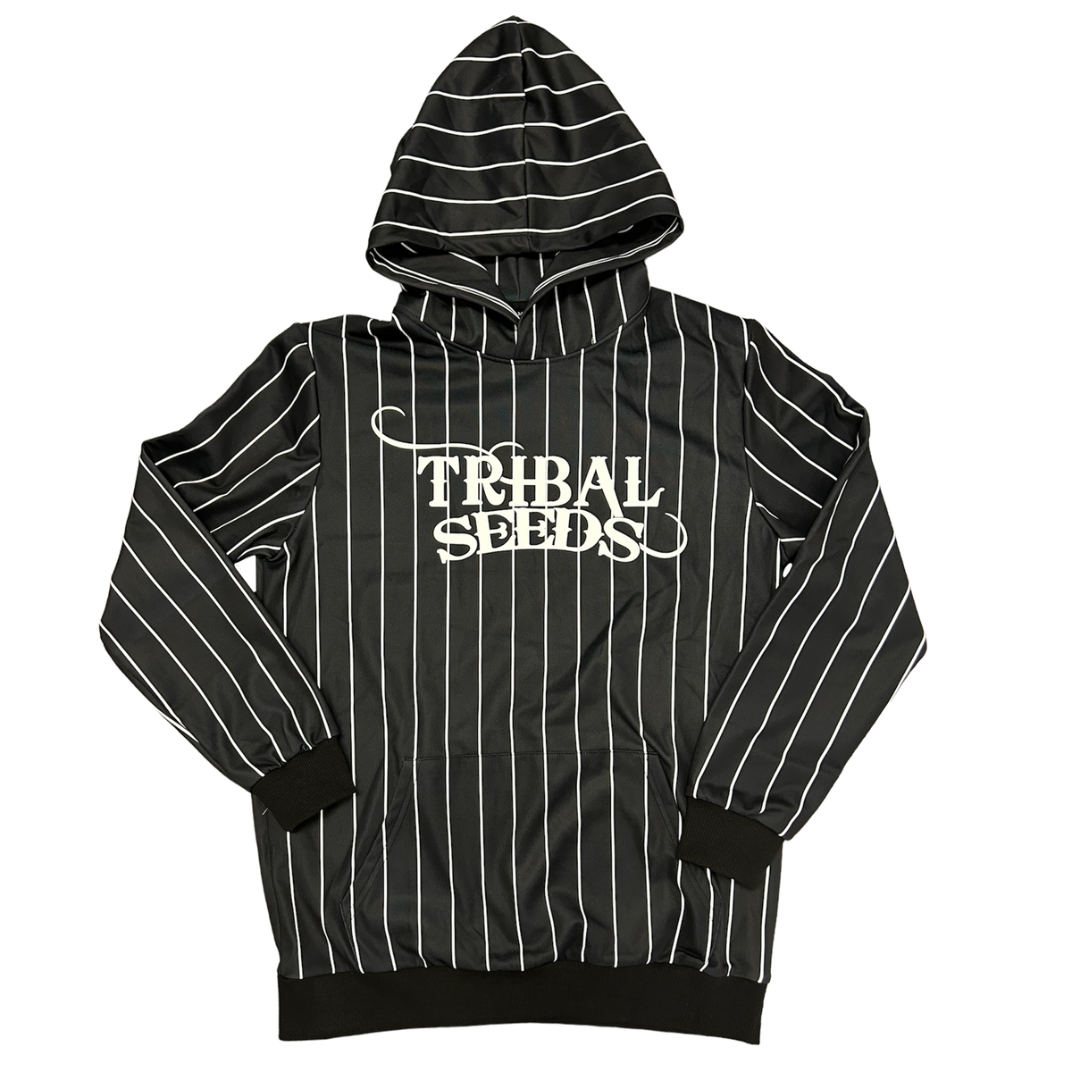 Logo Pinstripe Hoodie Tribal Seeds Store