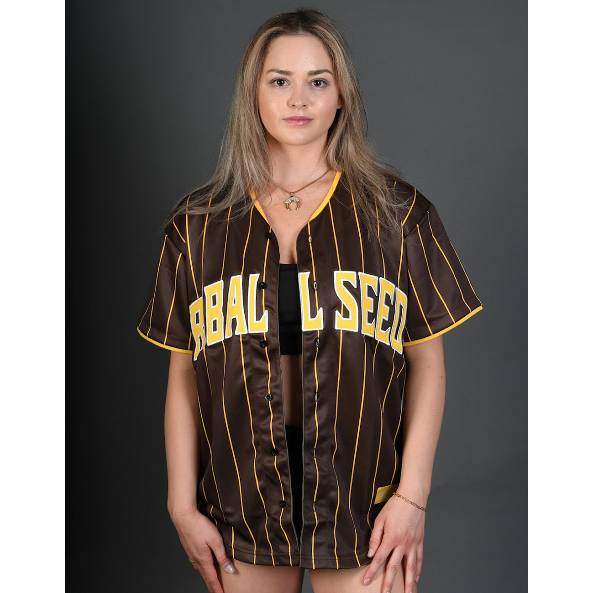 Brown Pinstripe Unisex Baseball Jersey – Tribal Seeds Store