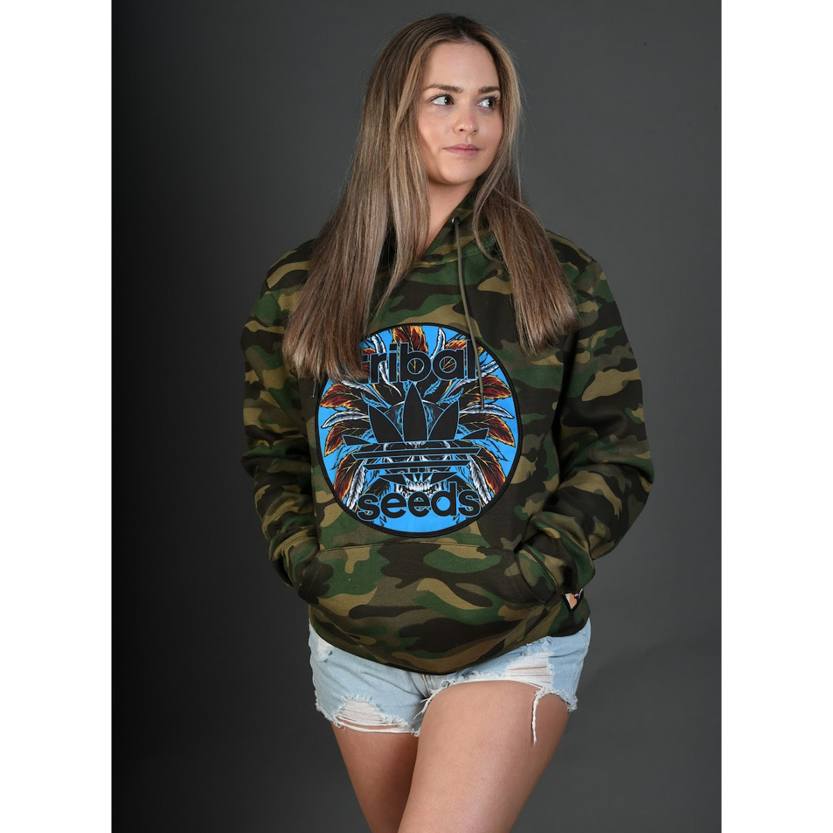 Camo Patch Pullover Hoodie [ONLY SMALL AND MEDIUM AVAILABLE