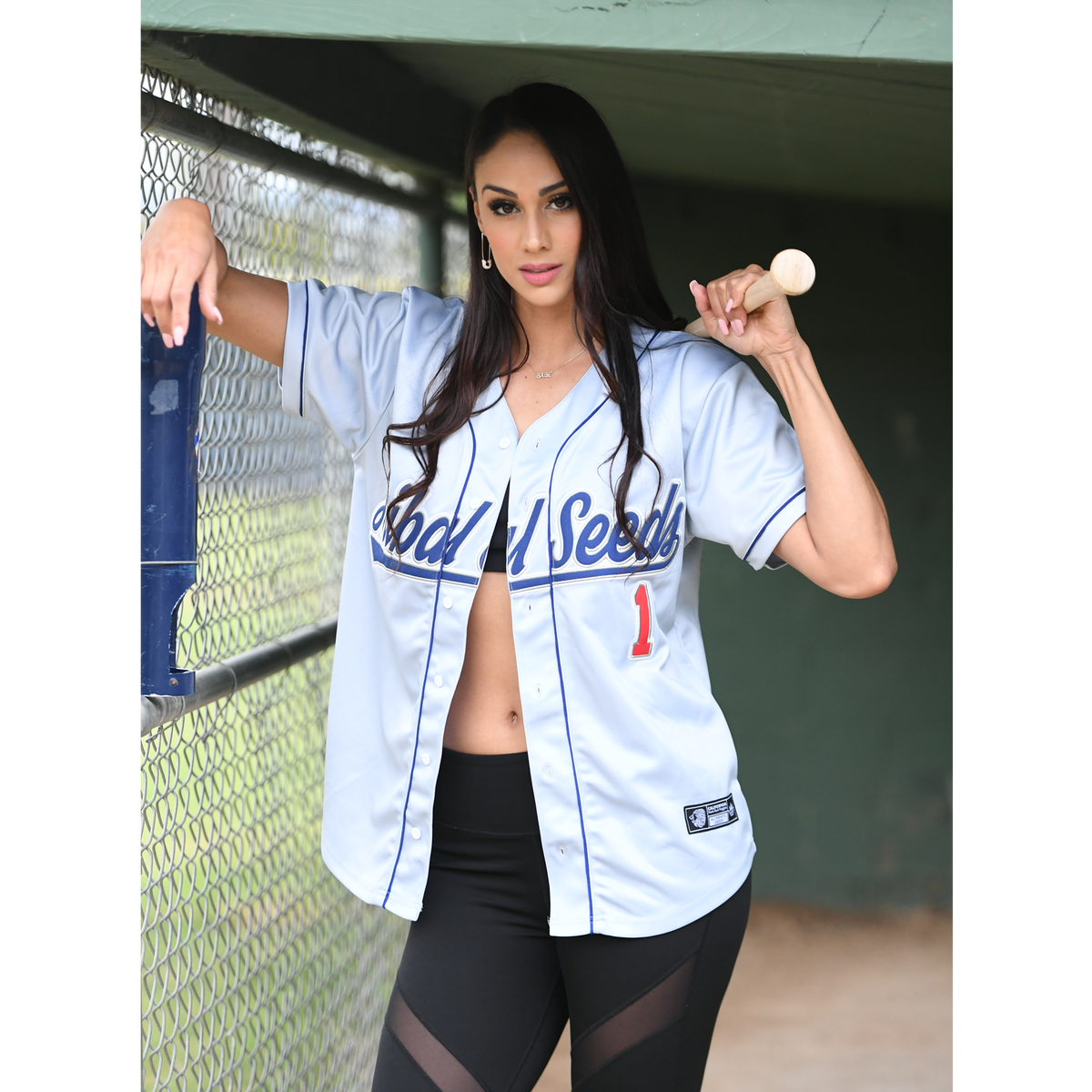 Blue and online grey baseball jersey