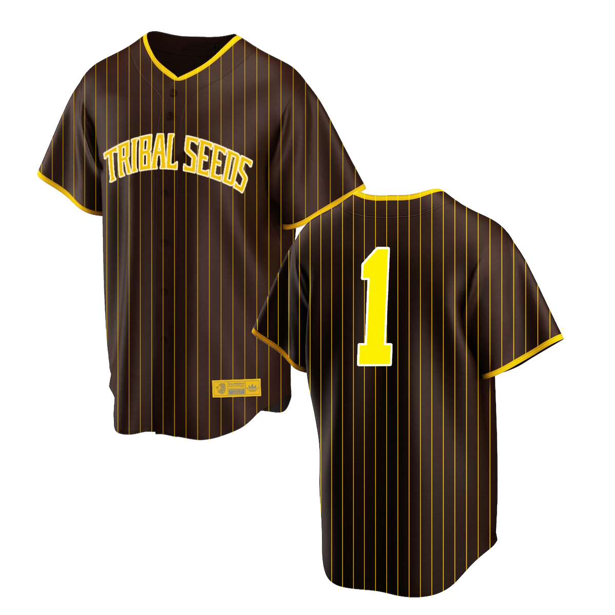 Brown Pinstripe Unisex Baseball Jersey