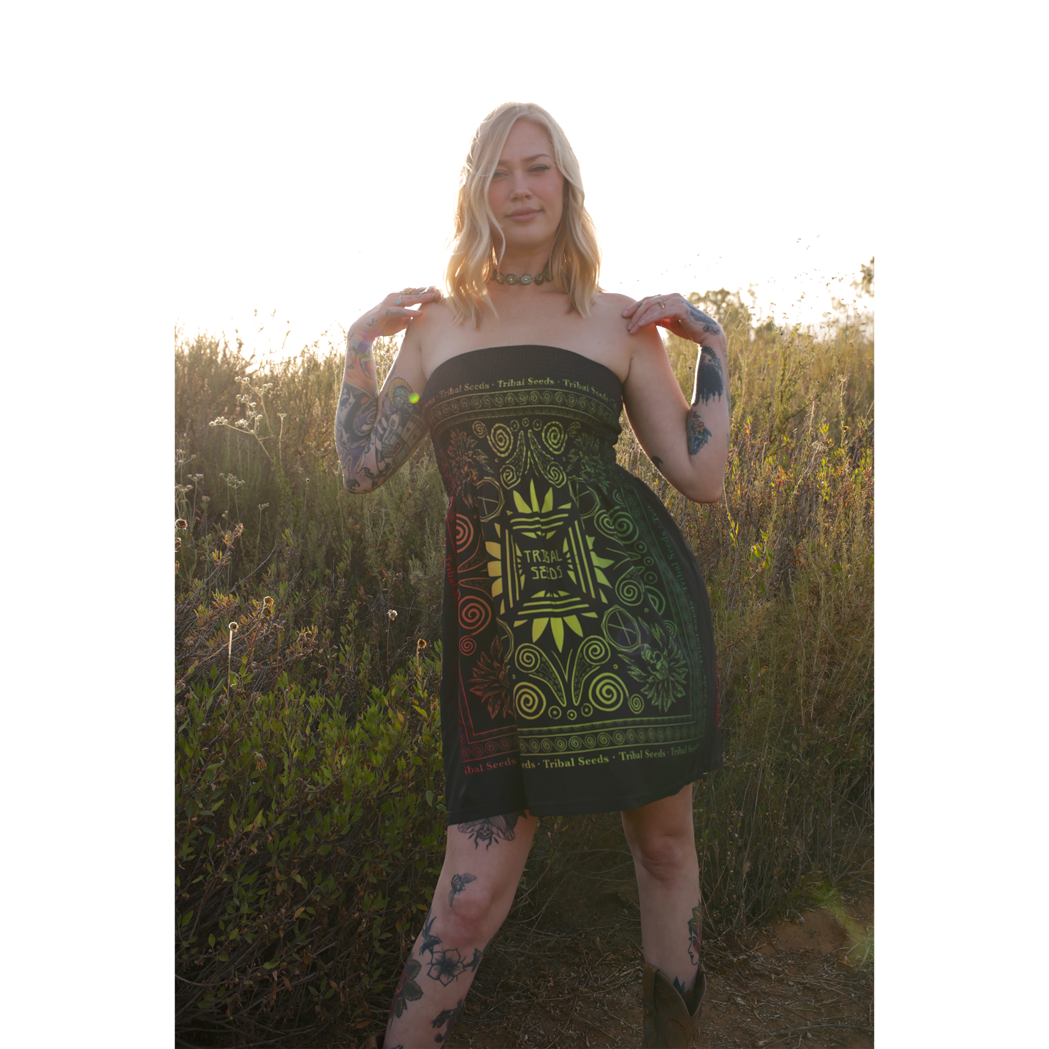 Women's Bandana Rasta Gradient Dress Large Women's Bandana Rasta Gradient Dress Large