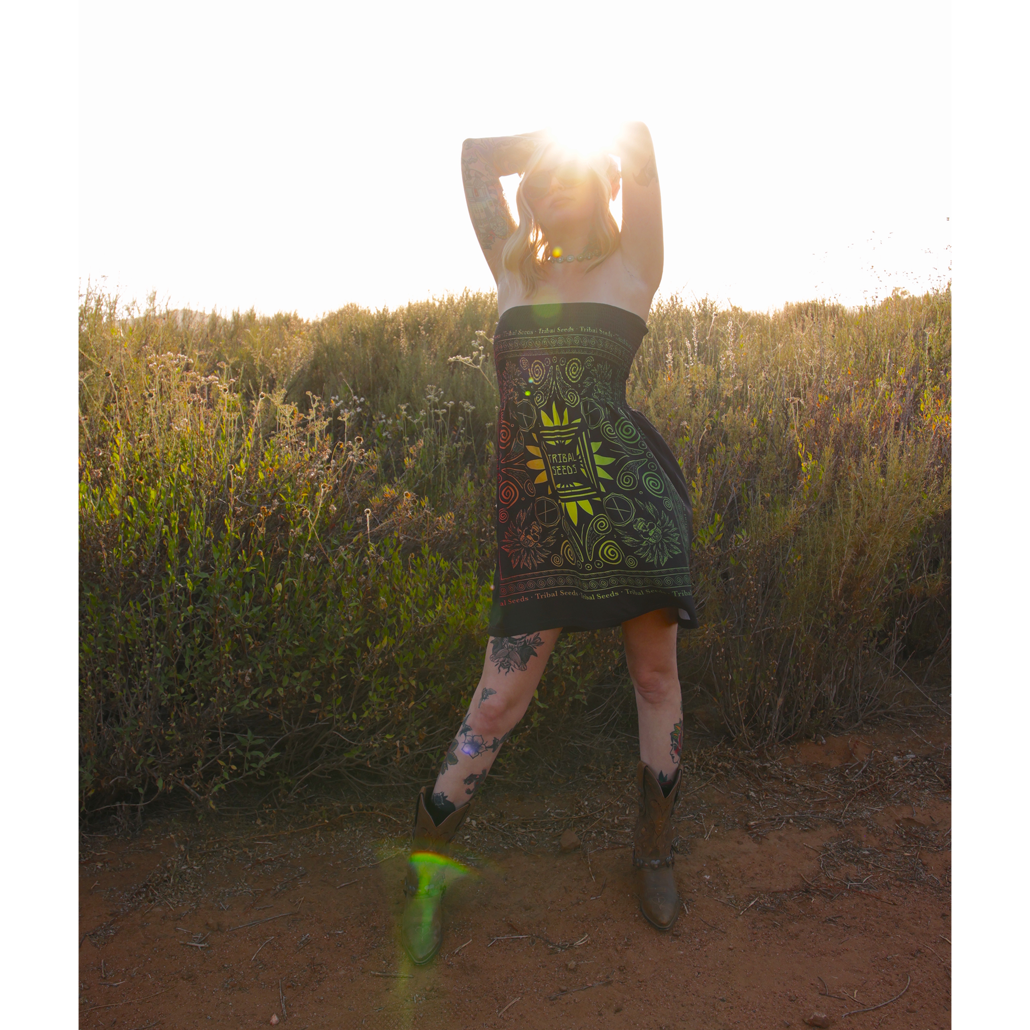 Women's Bandana Rasta Gradient Dress – Tribal Seeds Store