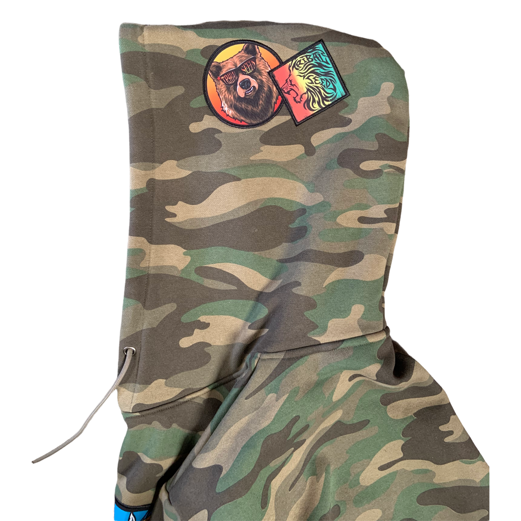 Camo Patch Pullover Hoodie [ONLY SMALL AND MEDIUM AVAILABLE 