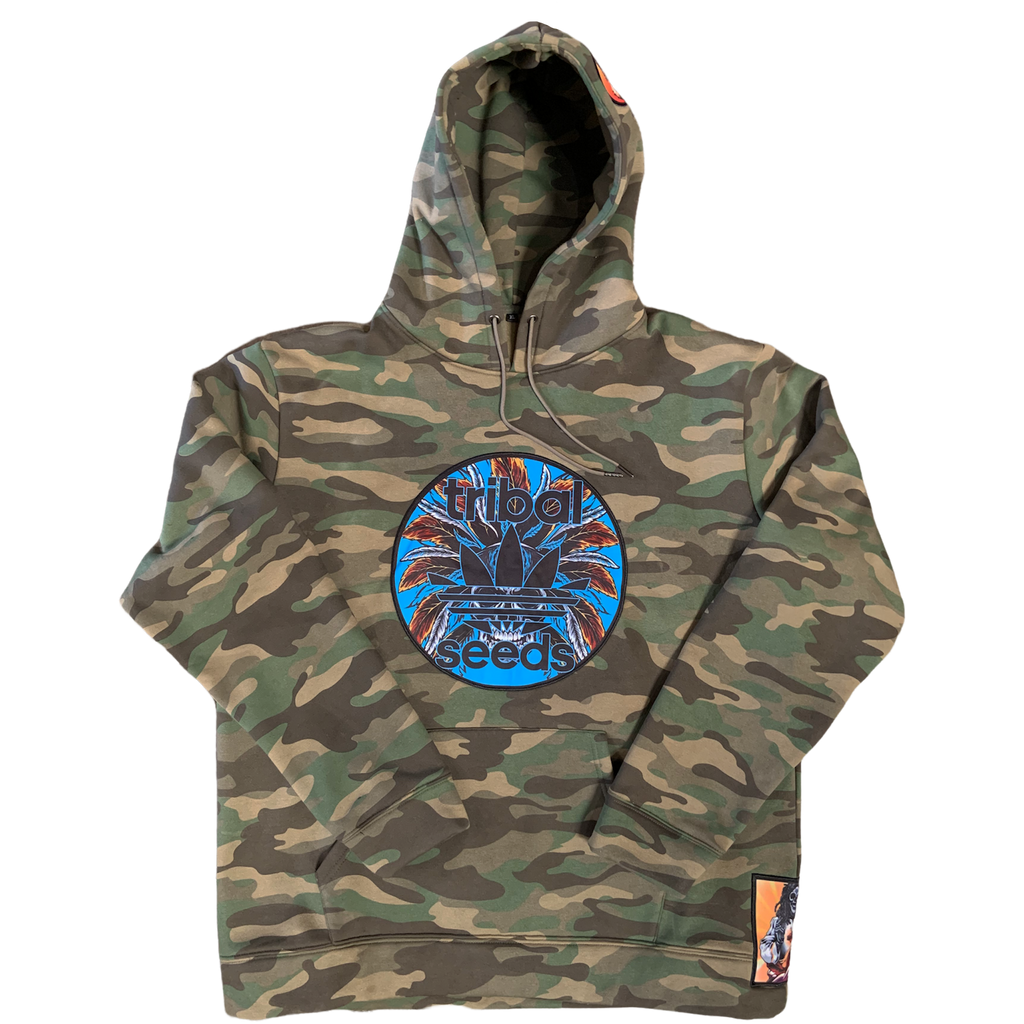 Camo Patch Pullover Hoodie [ONLY SMALL AND MED AVAILABLE Camo Patch Pullover Hoodie [ONLY SMALL AND MED AVAILABLE